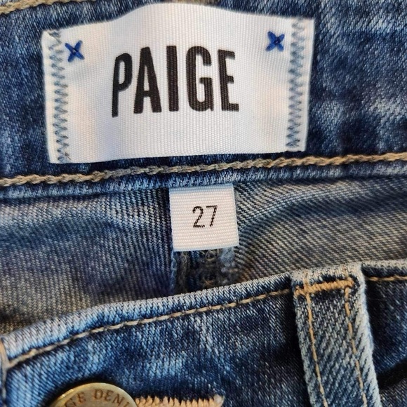 Paige Blue Distressed Jeans Size 27 Verdugo Ultra Skinny - Picture 6 of 7
